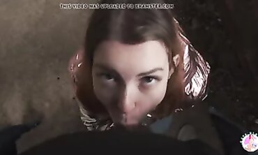 Redhead Amateur POV Blowjob in a Deserted Palace