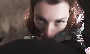 Redhead Amateur POV Blowjob in a Deserted Palace