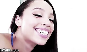 Petite Alexis Tae Craves Mick Blue's Edible Load in Interracial Deep Throat