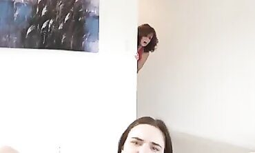 Cougar Watches Step-Sister Get Nutted by Big Cock