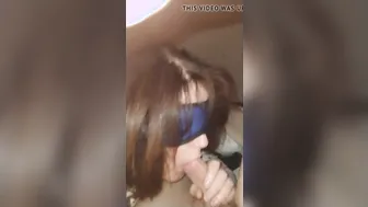 British MILF Takes a Deep Throat Blowjob and Handjob