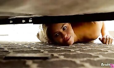 Petite Latina Aline Lopez Gets Rough Stepbrother Threesome