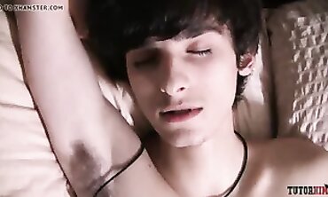 Nympho Teen Offers CFNM Handjob to Nervous Nerd