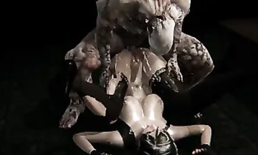 Resident Evil Ada Wong Zombie Cosplay DP Gangbang