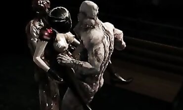 Resident Evil Ada Wong Zombie Cosplay DP Gangbang