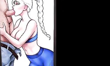 Elsa's Animated Booty Training with CumingGaming