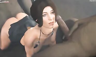 Lara Croft SFM Compilation: Rough Anal & Blowjob