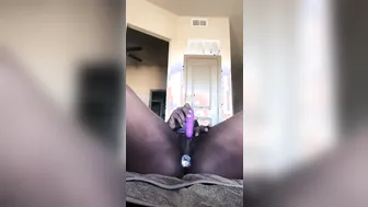 Black Woman Orgasms With Dildo And Buttplug