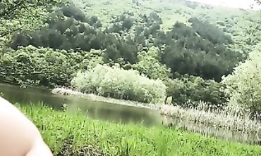Mature Cougar Takes Her First Outdoor Anal DP in Public
