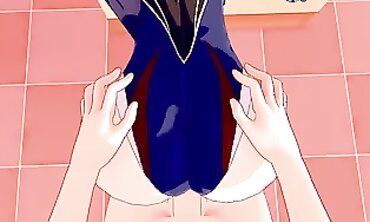 Mona Genshin Impact in 3D Anime: Blowjob, Creampie & Orgasm