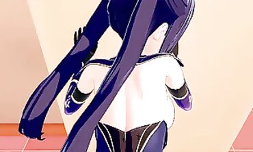 Mona Genshin Impact in 3D Anime: Blowjob, Creampie & Orgasm