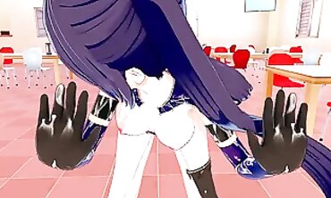 Mona Genshin Impact in 3D Anime: Blowjob, Creampie & Orgasm