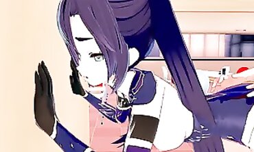 Mona Genshin Impact in 3D Anime: Blowjob, Creampie & Orgasm