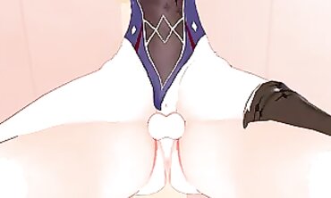 Mona Genshin Impact in 3D Anime: Blowjob, Creampie & Orgasm