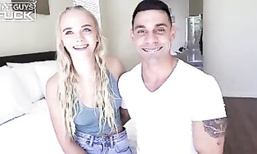 Euro Hunk Marcus Takes His First American Blonde