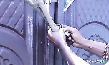 Street Guy Caught Village Domme Poking the King's Maid