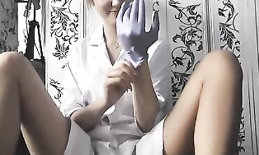 POV MILF Nurse Roleplay with Devilish Footjob and Cumshot