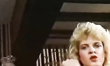 Retro 80s Striptease Dance With Big Tits And Stockings