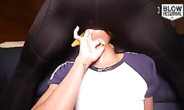 Petite Ebony MILF Takes A Rough Blowjob