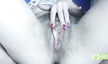 KristyNice: Hairy Blonde MILF Fingering & Squirting