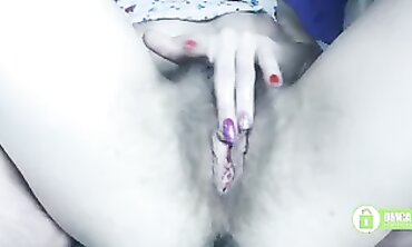 KristyNice: Hairy Blonde MILF Fingering & Squirting