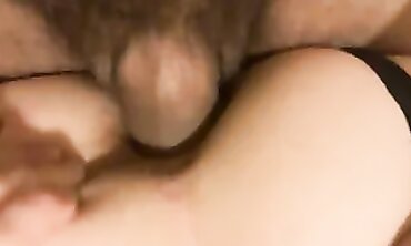 Blonde Amateur Gets Anal Creampie in Lingerie