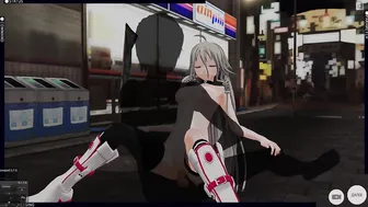 Vocaloid IA Cosplay Gets Rough Outdoor 3D Blowjob and Cumshot