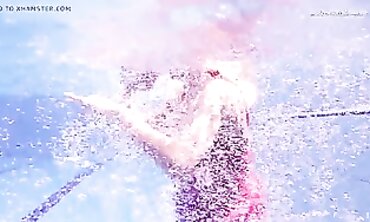 Elena Proklova Swims Nude in Bikini