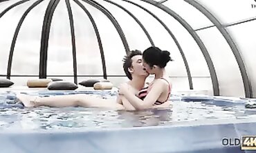 Hot Teen Angie Moon & Older Conny Dachs in 4K