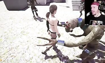 GonKappa's Alien POV Gangbang with DP and Creampie