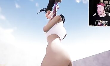 GonKappa's Alien POV Gangbang with DP and Creampie