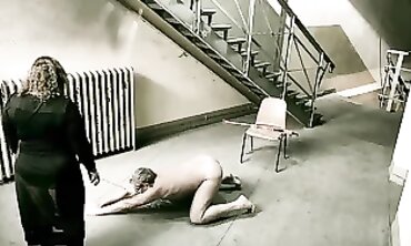 Dom Gf April Whips Submissive Slave in Gimp Isolation