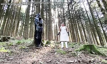 Dom Gf April Whips Submissive Slave in Gimp Isolation