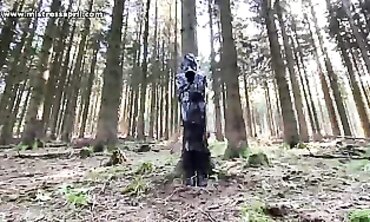 Dom Gf April Whips Submissive Slave in Gimp Isolation