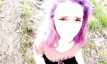 April Drinks A Lot Of Piss Outdoors