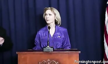 Game of Trump: Busty Blonde MILF in Lingerie