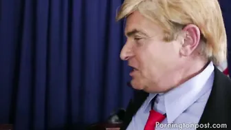 Game of Trump: Busty Blonde MILF in Lingerie