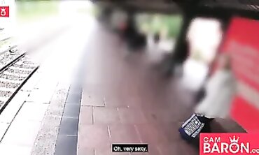 Doreen Gets Pulverized in a Public Outdoor Blowjob