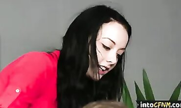 British Femdom CFNM Group Handjob Session
