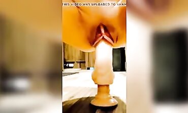 Brunette MILF Wife's Sex Toy Riding Compilation