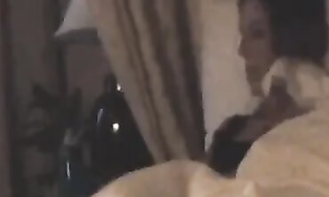 Hot Blonde Babe Gives Sensual Handjob to Her Man at Hotel Room