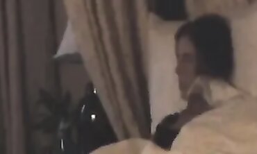 Hot Blonde Babe Gives Sensual Handjob to Her Man at Hotel Room