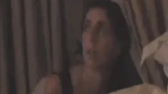 Hot Blonde Babe Gives Sensual Handjob to Her Man at Hotel Room