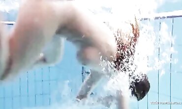 Anna Tatu Swims Nude in the Pool