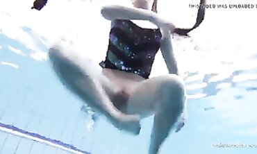 Anna Tatu Swims Nude in the Pool