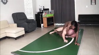 Paris Love and Tony Dinozzo in Nude Wrestling Action