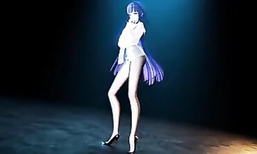 MMD - Sexy college girl Rides Her Boyfriend's Virtual Reality Headset