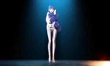 MMD - Sexy college girl Rides Her Boyfriend's Virtual Reality Headset