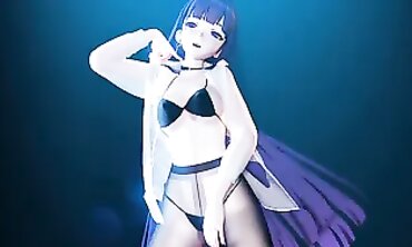 MMD - Sexy college girl Rides Her Boyfriend's Virtual Reality Headset