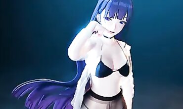 MMD - Sexy college girl Rides Her Boyfriend's Virtual Reality Headset